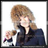 CX-C-114 Wholesale 2016 Good Quality Windproof In Stock Silver Fox Fur Hat thumbnail-4
