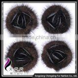 CX-A-25E Women Fashion Mink Fur Flower Coat Brooch Bin thumbnail-2