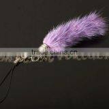 CX-P-19 Wholesale Genuine Mink Fur Keychain Mobile Phone Chain/ Pendant/ Strap thumbnail-3