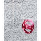 MGOO High Quality 100% Cotton Fabric Grey Stepped Hem Polo Shirts Zip Up Mens Shirts thumbnail-4