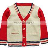Little Baby Boy v Collar Kids Wool Cashmere Cardigan Sweater thumbnail-3