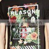 2017 High Quality Fashion Mens Reason Floral Graphic Tee OEM Service 100% Cotton Machine Wash Cold thumbnail-2