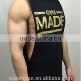 Men's 100% Natural Black Workout Vest Muscel Beast Gym Tee thumbnail-2