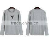 Custom Logo Printing Casual Round Neck 100% Cotton Custom Long Sleeve Man Tshirt thumbnail-3
