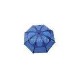 Windproof Double Canopy Golf Umbrella , Blue Double Canopy Manual Open thumbnail-1
