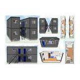 Prefabricated Modern Homes 20FT Container House With Ladders Labor Living Quarters thumbnail-1