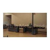Professional Blue Conveyor Belt Checkout Counter With Lamp / Pole