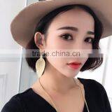 LONG Leaf Leaves Branch Bronze Earrings Hook Clip-on Dangle Drop Earring thumbnail-5