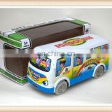 plastic electric musical flashing toy school bus
