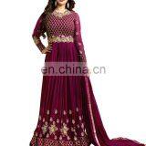 Stylish Party Wear Anarkali Suits Semi Stitched Suits Dress Material 2017 thumbnail-1