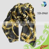 2016 Voile Printing Long Fashion Polyester Scarf For Summer