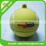 Special Tennis Ball Shape 3d Custom Logo Soft Pvc Rubber Usb Flash Drive thumbnail-1