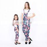 2019 Summer Family Matching Clothing Floral Print Overalls Mother and Child Dress Long Maxi Dress thumbnail-1