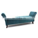 Customized Largest Long Large Wooden Seat Velvet Sofa Chair Big Bench With Big Storage Space Open Lid thumbnail-3