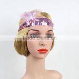 Wholesale Cheap Flapper Sequin Hairband With Feather Hair Headband For Dancing/Halloween thumbnail-4