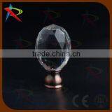 1.1-2.1m Antique Brass 19mm Metal Extend Window Curtain Pole Crystal Glass Finial thumbnail-2
