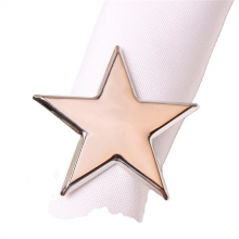 Rose Gold Silver Red White Colored Five-pointed Star Table Napkin Buckle Rings thumbnail-5