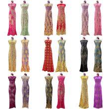 Factory Custom Fashion Wedding Dress Lace Fabric Lots of Flower Patterns thumbnail-2