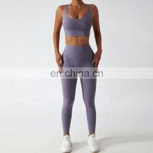 Women Printed Yoga Leggings Running Workout Clothing Yoga Suit Top Sports Wear Gym Fitness Set thumbnail-1