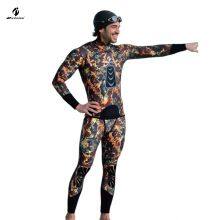 Neoprene 3mm-5mm Camo Wetsuit Spearfishing Camouflage Suit Antiwear Pad on Chest Clothing CR thumbnail-1