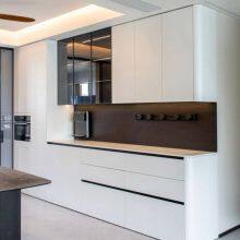 High-end Custom Arc Process Solid Wood Cladding Material - Hangmei Grille Rubber Wood Veneer Food Resin Wall Panel Large Board thumbnail-2