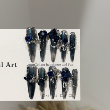 Wholesale Price Customized False Nail Dark Gothic Light Luxury for Special Occasions thumbnail-1