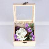 Unfinished Pine Wood Product Gift Use Packaging Wooden Box With Acrylic Lid for Sale thumbnail-2