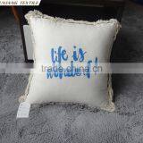 Digital Print Pillow Cushion With Tassel thumbnail-1