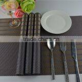 Lastic Gray Square Europe Placemat of One Pack PVC Mat Kitchen Restaurant Dining Table Mat for Home or Hotel thumbnail-3
