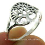 Tree of Life Plain Sterling Silver Ring, Rp802 thumbnail-4
