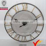 2013 Top Selling Handmade French Shabby Style Round Metal Wall Clock Quality Choice