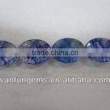Blue Cherry Quartz Faceted Oval thumbnail-1