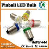 6.3 Volt BA9S #44 #47 Yellow Pinball LED With Lens