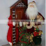 XM-CH1570 24 Inch Indoor Christmas Decoration Santa House With Little Baby Girl