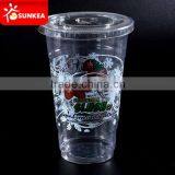 600ml 20oz Transparent Clear Plastic Cups With Lids and Straws thumbnail-2