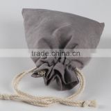 Luxury Soft Faux Suede Drawstring Logo Print Jewelry Pouch&Gift Bag