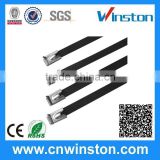304 316 high resistance to acetic alkali acid, sulphuric acid, corrode Ball self-lock Stainless steel Epoxy coated Cable ties