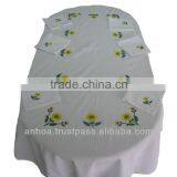 100% Cotton Hand Embroidery Table Cloth And Napkin Sunflower Pattern for Restaurant thumbnail-1