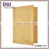 100% Wooden Menu Cheap / Restaurant Menu Design / Genuine Leather Menu thumbnail-2