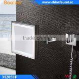 Chrome Brass Square Mirror Modern LED Adjustable Smart Mirror in Wall thumbnail-1