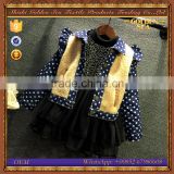 wholesale fashion pretty girls clothing set with dress and coat