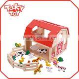 New Design Educational Miniature Wooden House Crafts Diy Animal Toy thumbnail-1