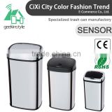 8 10 13 Gallon Infrared Touchless Dustbin Stainless Steel Waste bin ash tray tin can SD-007