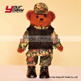 custom stuffed plush military pilot teddy bear
