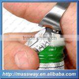 Fashion Brushed Stainless Steel Custom Metal Beer Bottle Opener Ring Quality Choice