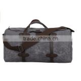 custom high quality waxed canvas travel bag with leather tim                        
                                                                                Supplier's Choice