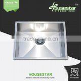 Stainless Steel for Kitchen Stand Handmade Stainless Steel Undermount Kitchen Sink for Hotel Single Bowl Laboratory Sink - X3018 thumbnail-3