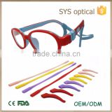 Newest design double color with safety rope children optical frame ,lively color replaceable temple baby optical frame                        
                                                Quality Choice