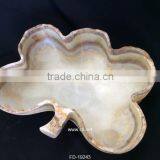 Hand Carved Leaf Shaped Fruit Dish for wholesale