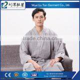 Grey Plaid Men's Sexy Asian Pajamas Sleepwear Producer thumbnail-6